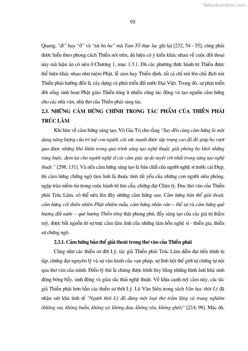 Luận án tiến sĩ ngữ văn Giá trị văn học trong tác phẩm của Thiền phái Trúc Lâm - 9 Trang 104