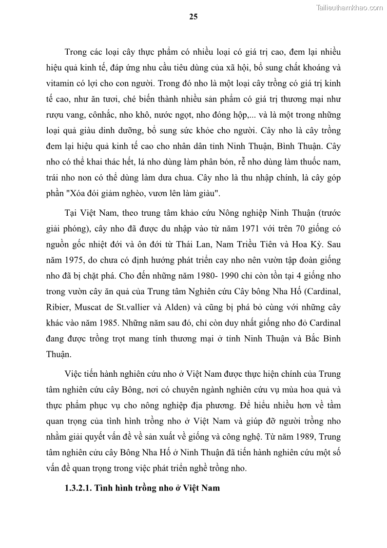 Luận văn thạc sĩ địa lý học Tổ chức lãnh thổ nông - Công nghiệp trồng và chế biến nho ở Khánh Hòa, Ninh Thuận, Bình Thuận - 3 Trang 35
