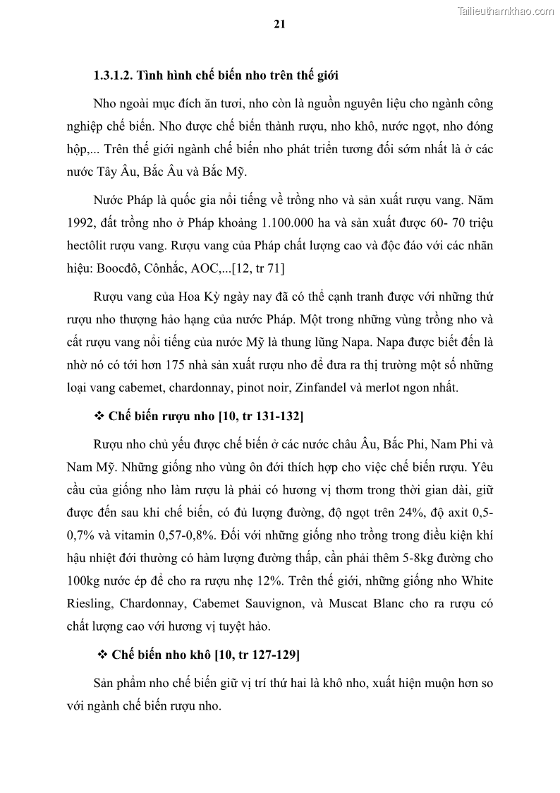 Luận văn thạc sĩ địa lý học Tổ chức lãnh thổ nông - Công nghiệp trồng và chế biến nho ở Khánh Hòa, Ninh Thuận, Bình Thuận - 3 Trang 31