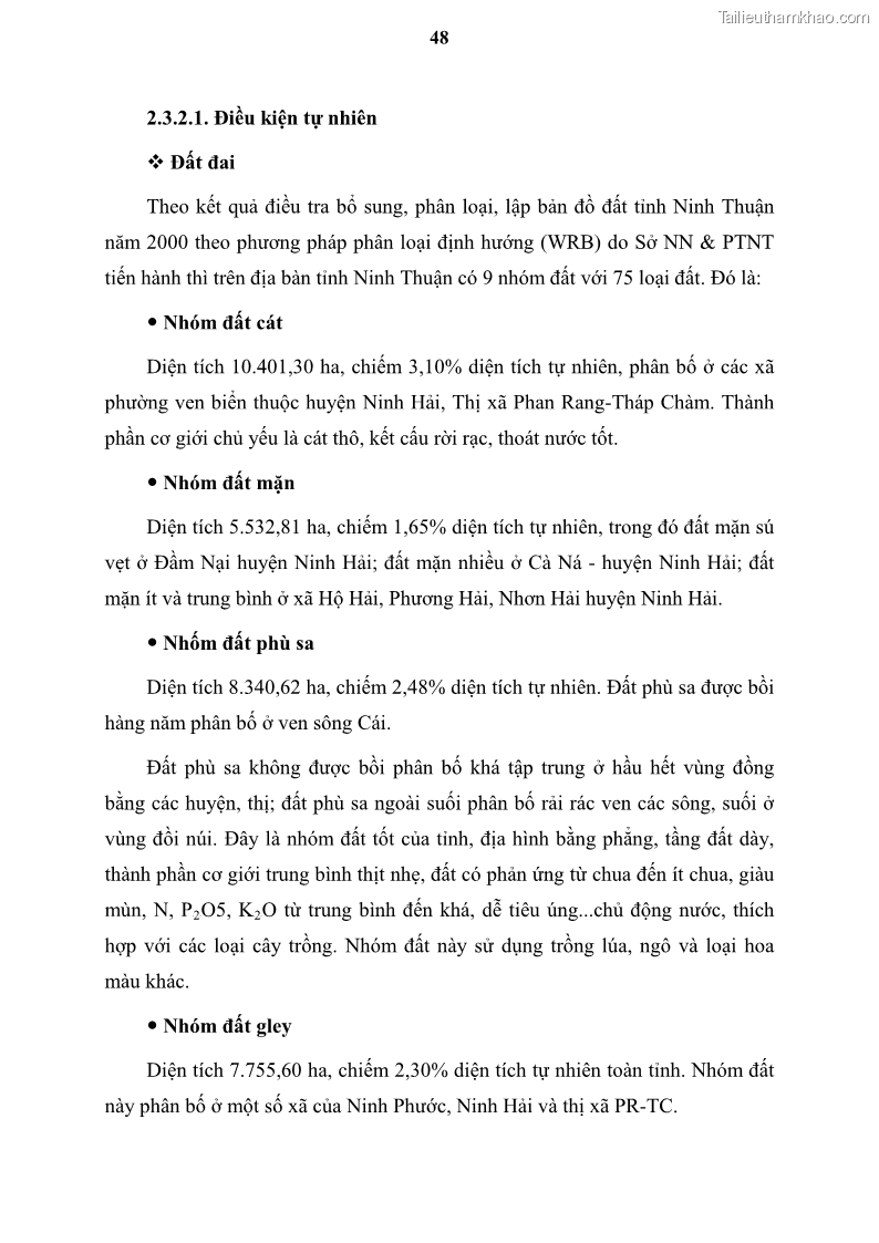 Luận văn thạc sĩ địa lý học Tổ chức lãnh thổ nông - Công nghiệp trồng và chế biến nho ở Khánh Hòa, Ninh Thuận, Bình Thuận - 5 Trang 58