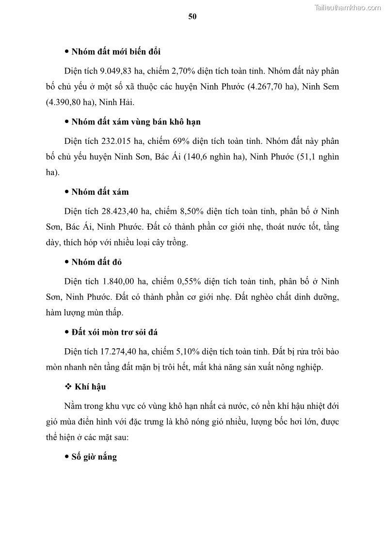 Luận văn thạc sĩ địa lý học Tổ chức lãnh thổ nông - Công nghiệp trồng và chế biến nho ở Khánh Hòa, Ninh Thuận, Bình Thuận - 5 Trang 60