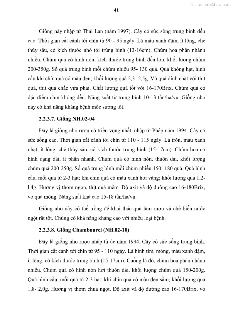 Luận văn thạc sĩ địa lý học Tổ chức lãnh thổ nông - Công nghiệp trồng và chế biến nho ở Khánh Hòa, Ninh Thuận, Bình Thuận - 5 Trang 51