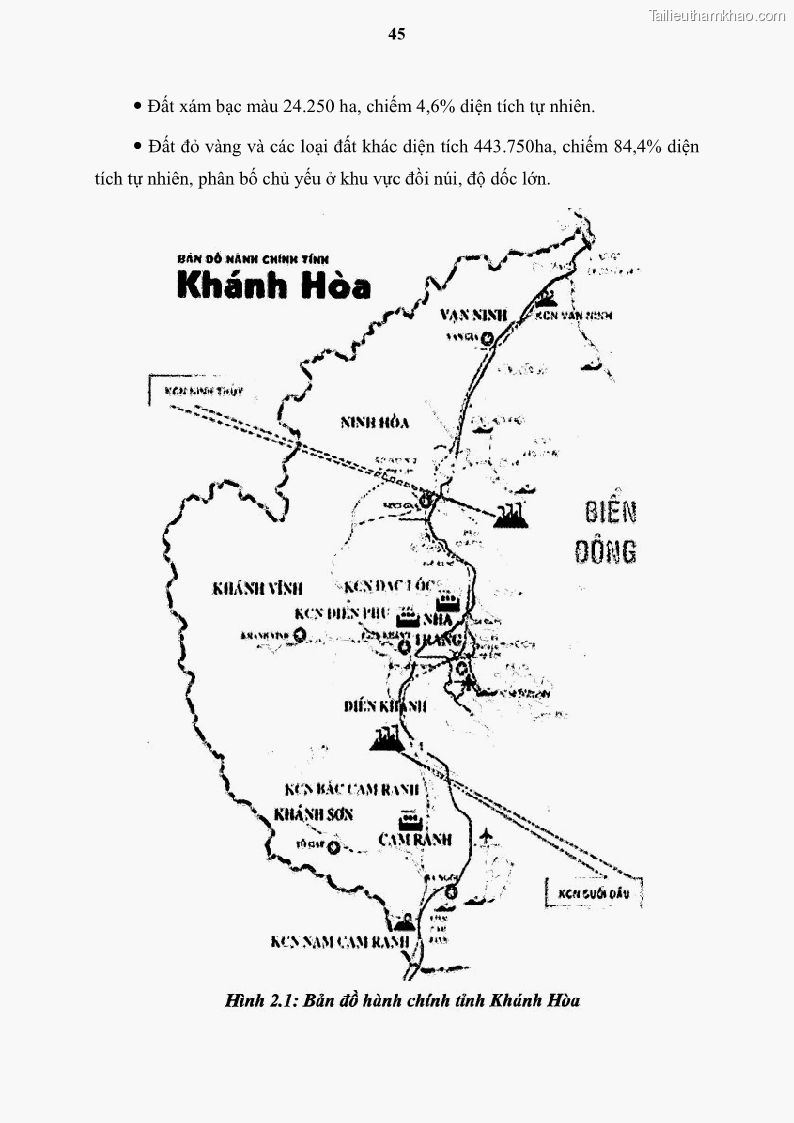 Luận văn thạc sĩ địa lý học Tổ chức lãnh thổ nông - Công nghiệp trồng và chế biến nho ở Khánh Hòa, Ninh Thuận, Bình Thuận - 5 Trang 55