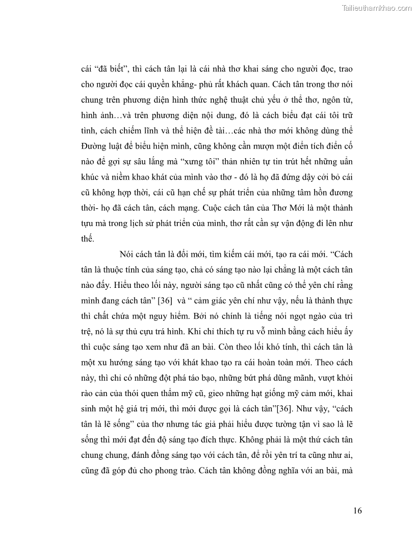 Luận văn thạc sĩ giáo dục học Truyền thống và cách tân trong thơ Nguyễn Duy - 2 Trang 16