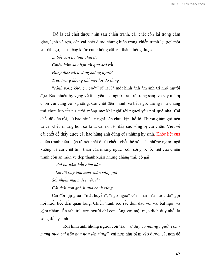 Luận văn thạc sĩ giáo dục học Truyền thống và cách tân trong thơ Nguyễn Duy - 4 Trang 42