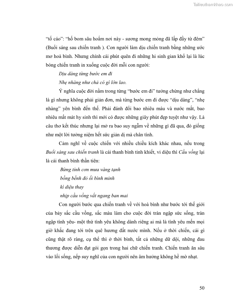 Luận văn thạc sĩ giáo dục học Truyền thống và cách tân trong thơ Nguyễn Duy - 5 Trang 50