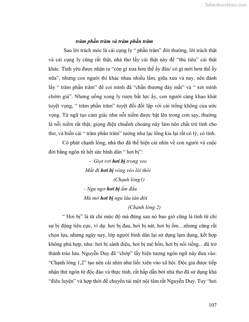Luận văn thạc sĩ giáo dục học Truyền thống và cách tân trong thơ Nguyễn Duy - 9 Trang 107