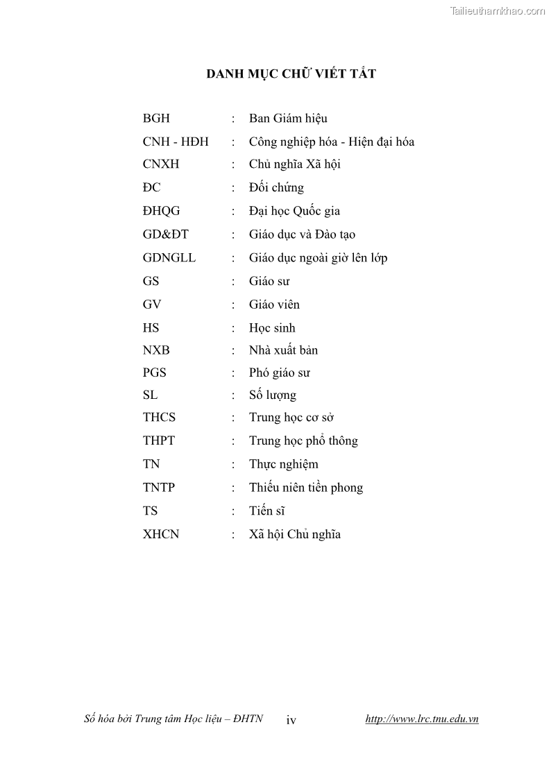 Luận văn thạc sĩ khoa học giáo dục Giáo dục tình yêu biển đảo cho học sinh THCS huyện Tứ Kỳ tỉnh Hải Dương thông qua các hoạt động giáo dục ngoài giờ lên lớp - 1 Trang 10