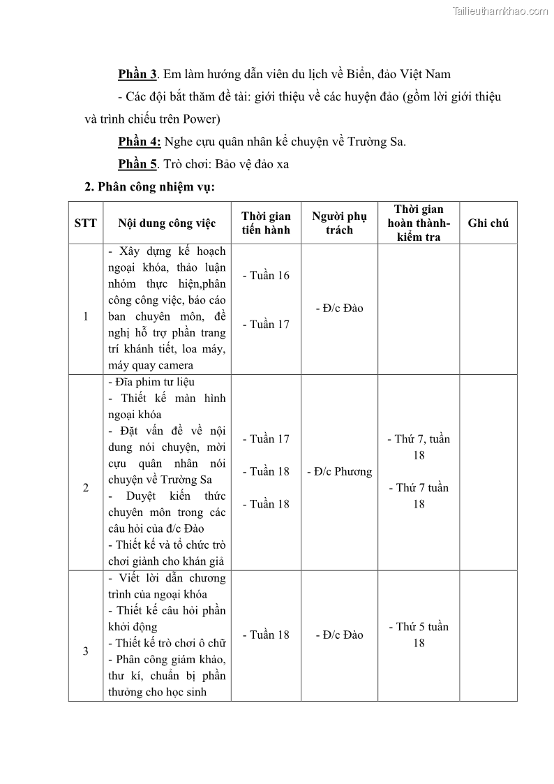 Luận văn thạc sĩ khoa học giáo dục Giáo dục tình yêu biển đảo cho học sinh THCS huyện Tứ Kỳ tỉnh Hải Dương thông qua các hoạt động giáo dục ngoài giờ lên lớp - 11 Trang 128
