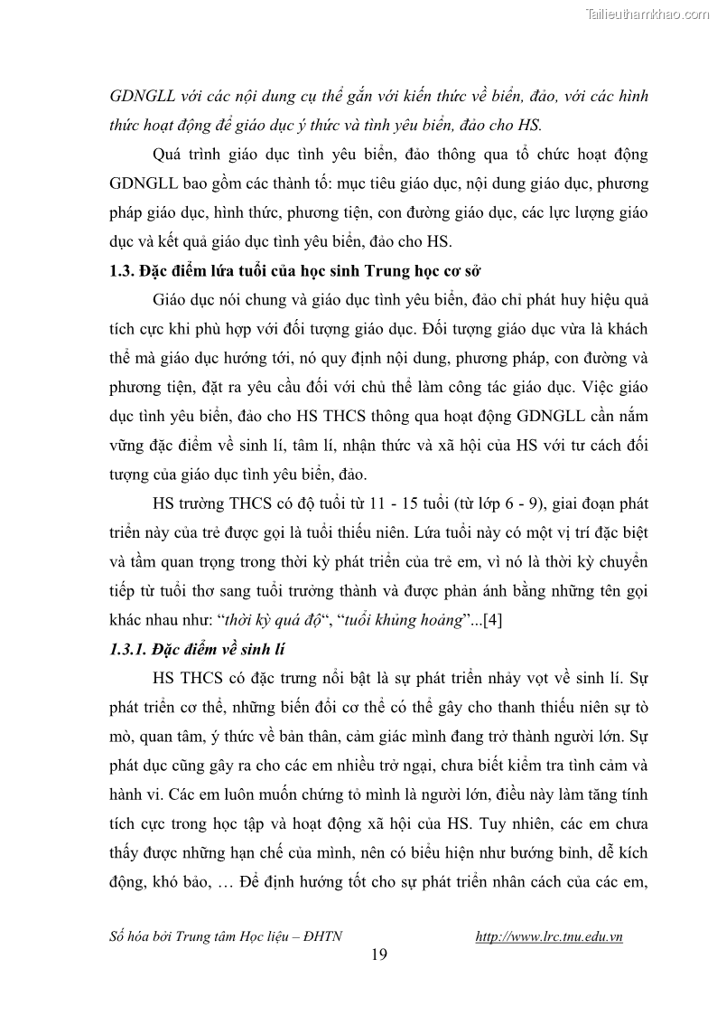 Luận văn thạc sĩ khoa học giáo dục Giáo dục tình yêu biển đảo cho học sinh THCS huyện Tứ Kỳ tỉnh Hải Dương thông qua các hoạt động giáo dục ngoài giờ lên lớp - 3 Trang 31