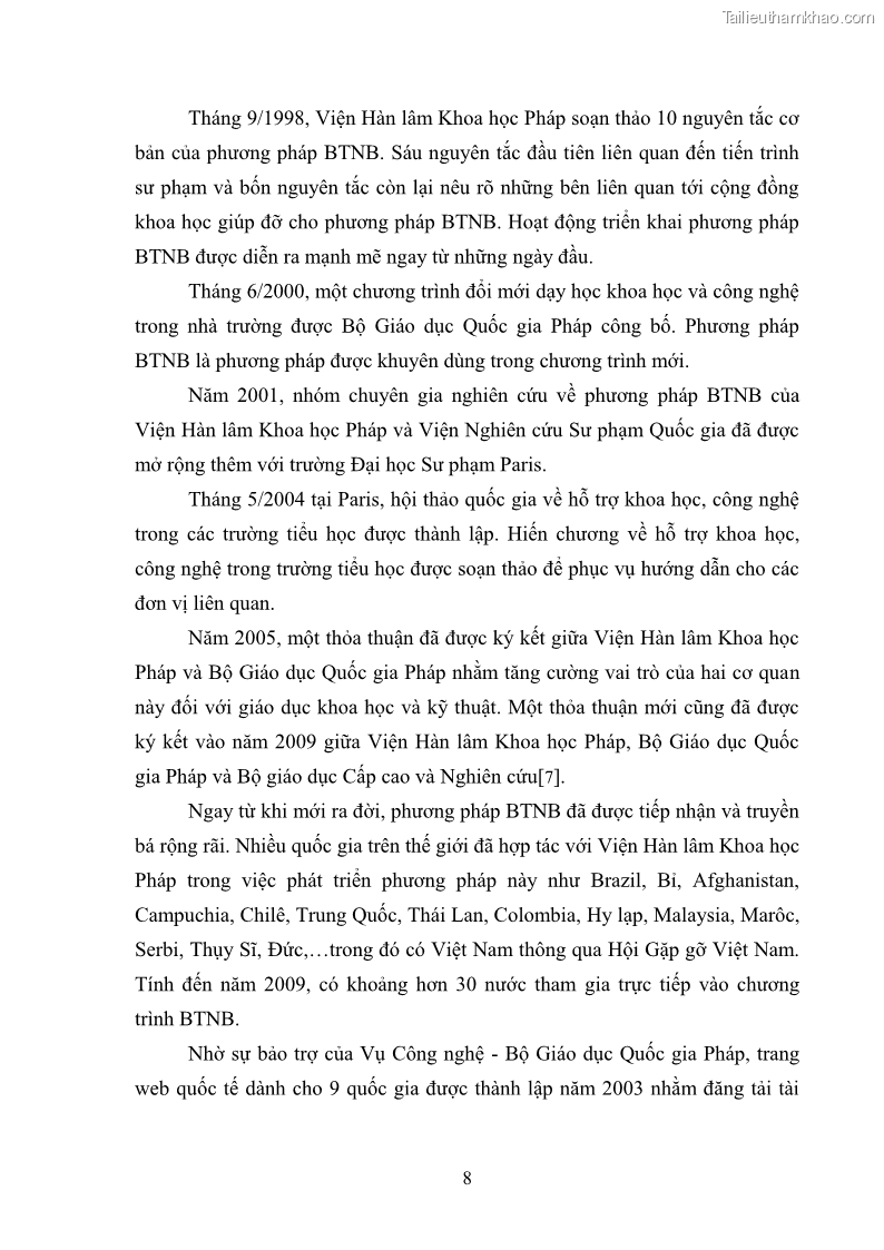 Luận văn thạc sĩ khoa học giáo dục Tổ chức dạy học môn Khoa học ở các trường Tiểu học thành phố Thái Nguyên, tỉnh Thái Nguyên theo hướng vận dụng phương pháp Bàn tay nặn bột - 2 Trang 17