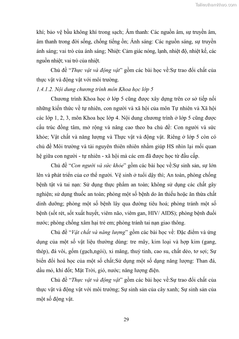 Luận văn thạc sĩ khoa học giáo dục Tổ chức dạy học môn Khoa học ở các trường Tiểu học thành phố Thái Nguyên, tỉnh Thái Nguyên theo hướng vận dụng phương pháp Bàn tay nặn bột - 4 Trang 38