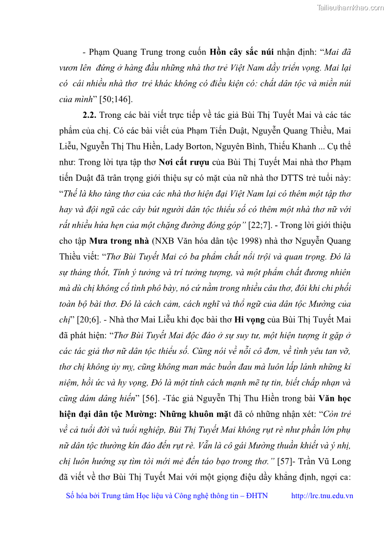 Luận văn thạc sĩ Thơ Bùi Thị Tuyết Mai - 1 Trang 10