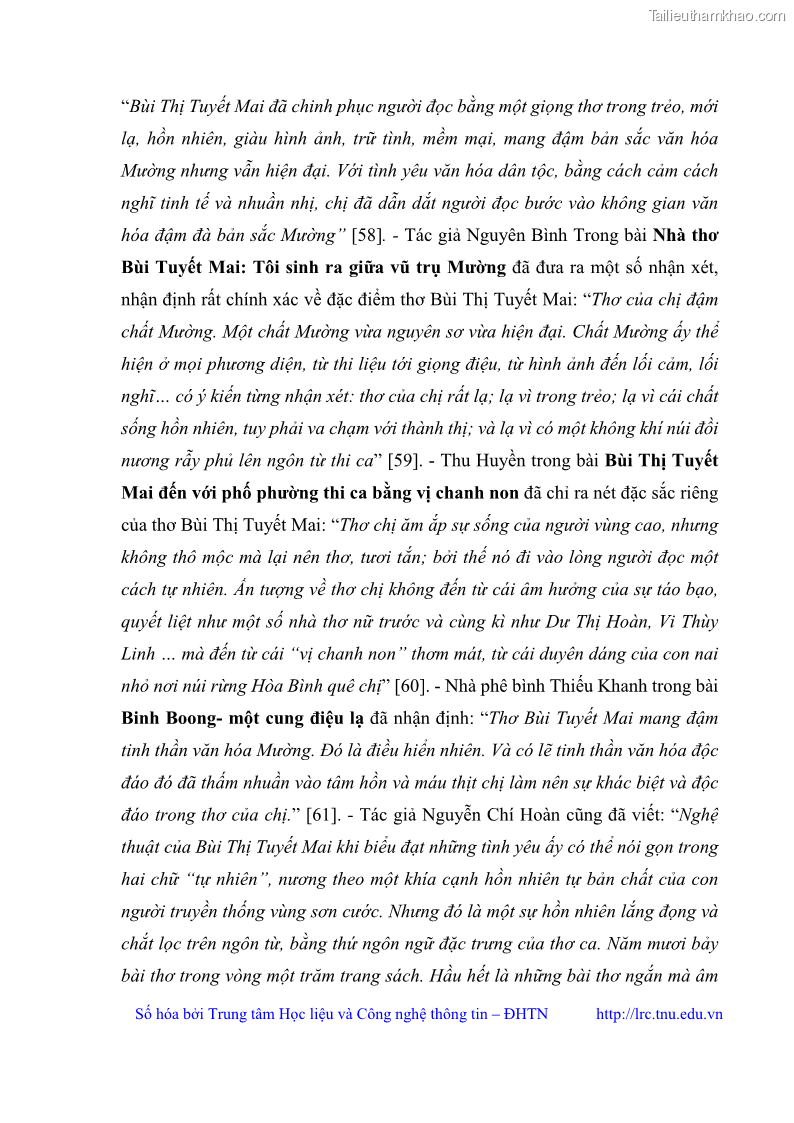 Luận văn thạc sĩ Thơ Bùi Thị Tuyết Mai - 1 Trang 11