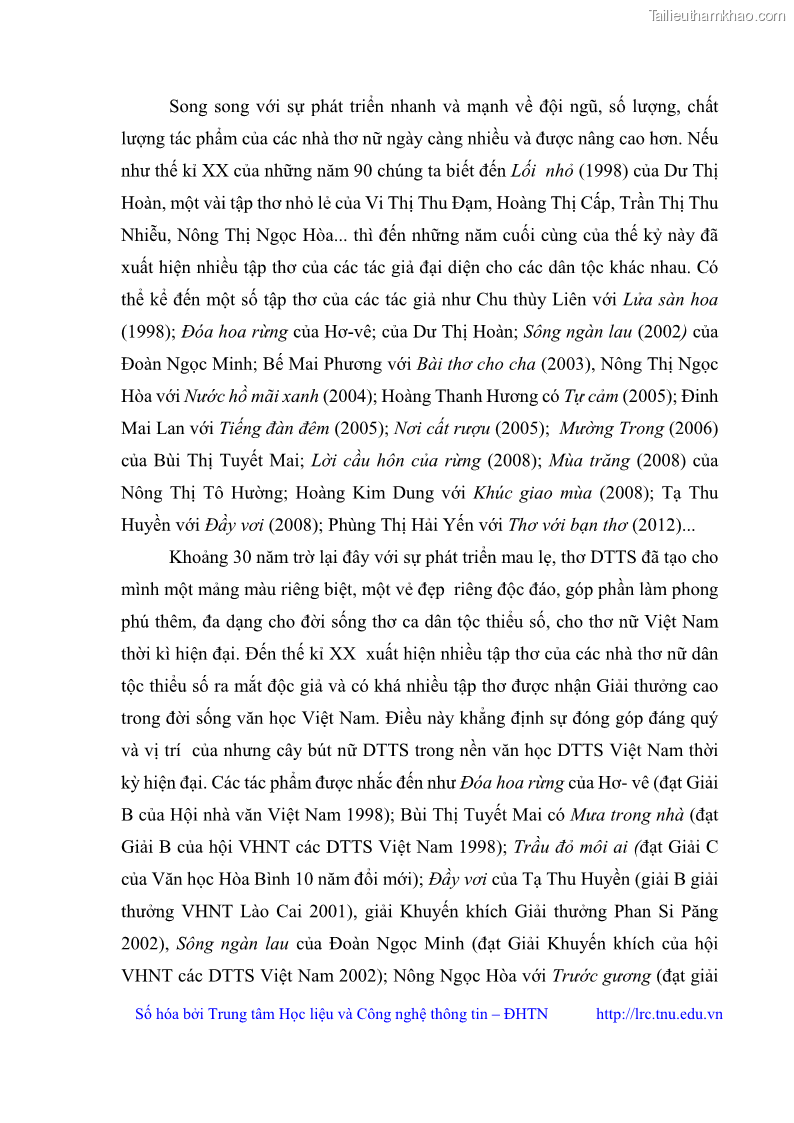 Luận văn thạc sĩ Thơ Bùi Thị Tuyết Mai - 2 Trang 17