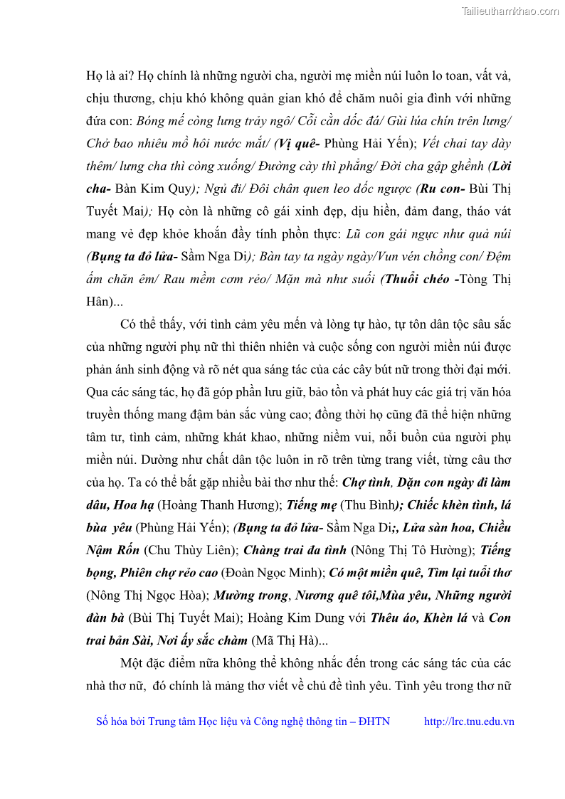 Luận văn thạc sĩ Thơ Bùi Thị Tuyết Mai - 2 Trang 20