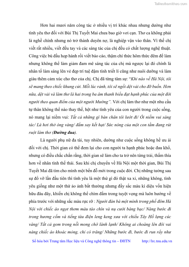 Luận văn thạc sĩ Thơ Bùi Thị Tuyết Mai - 3 Trang 26
