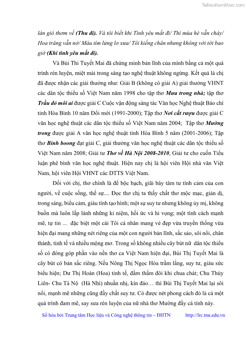 Luận văn thạc sĩ Thơ Bùi Thị Tuyết Mai - 3 Trang 27