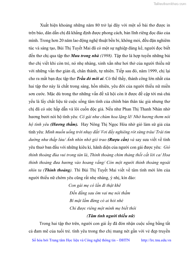 Luận văn thạc sĩ Thơ Bùi Thị Tuyết Mai - 3 Trang 28