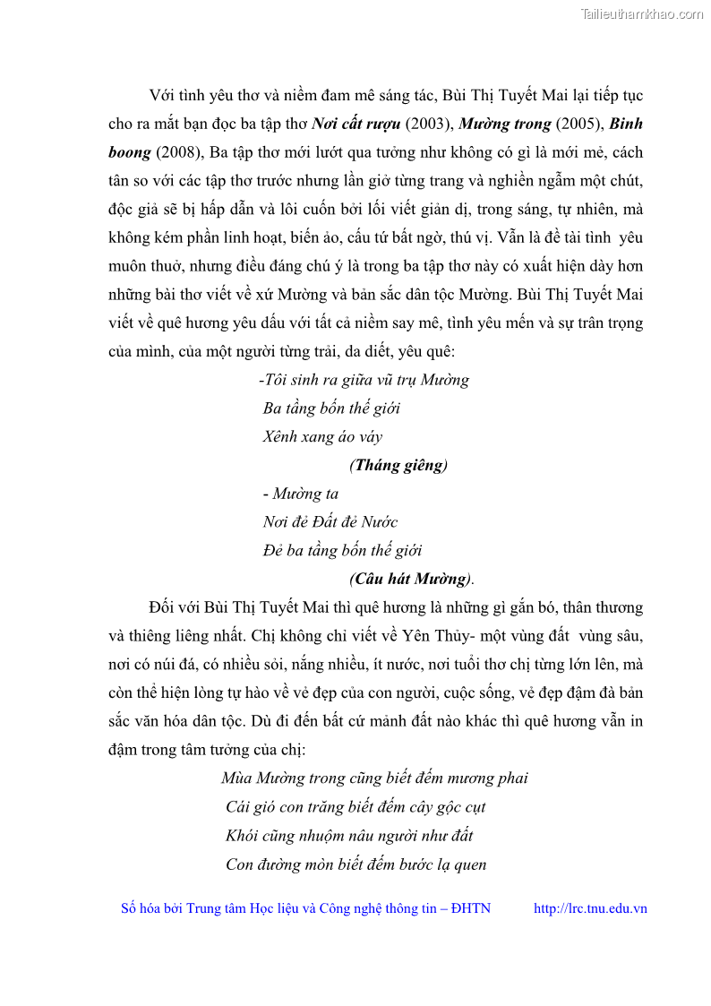 Luận văn thạc sĩ Thơ Bùi Thị Tuyết Mai - 3 Trang 30