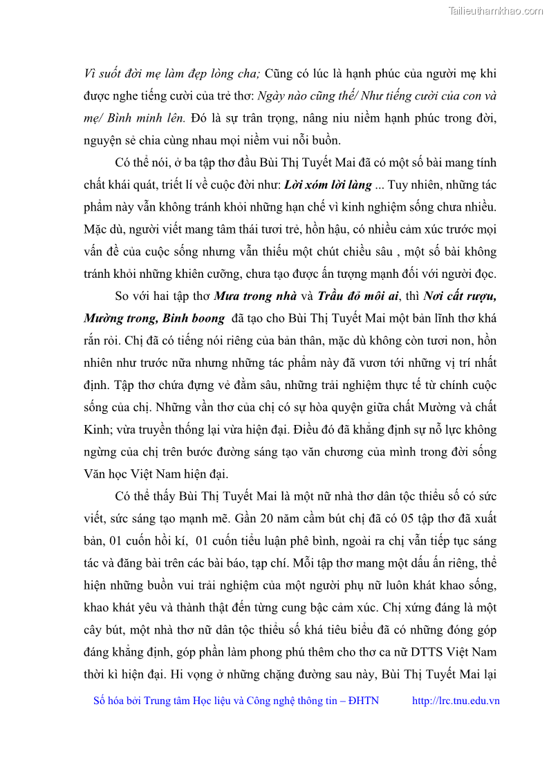 Luận văn thạc sĩ Thơ Bùi Thị Tuyết Mai - 3 Trang 33