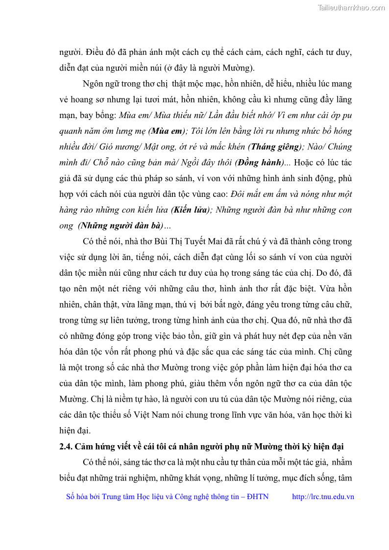 Luận văn thạc sĩ Thơ Bùi Thị Tuyết Mai - 5 Trang 57