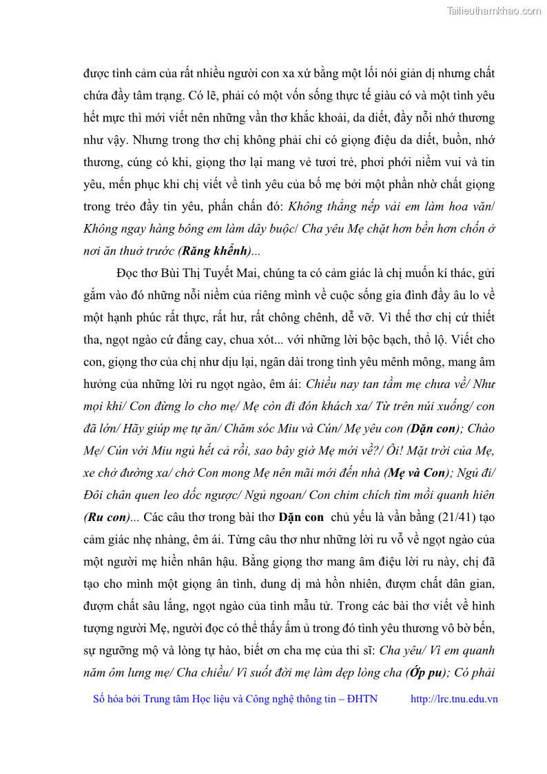 Luận văn thạc sĩ Thơ Bùi Thị Tuyết Mai - 8 Trang 92