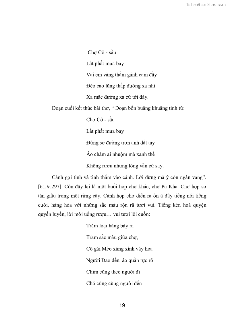 Luận văn thạc sĩ văn học Phong cách nghệ thuật thơ Hoàng Trung Thông - 2 Trang 21