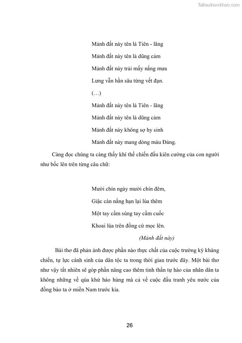 Luận văn thạc sĩ văn học Phong cách nghệ thuật thơ Hoàng Trung Thông - 3 Trang 28