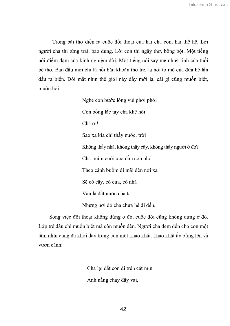 Luận văn thạc sĩ văn học Phong cách nghệ thuật thơ Hoàng Trung Thông - 4 Trang 44