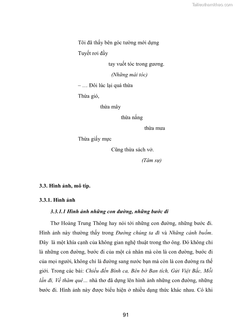 Luận văn thạc sĩ văn học Phong cách nghệ thuật thơ Hoàng Trung Thông - 8 Trang 93
