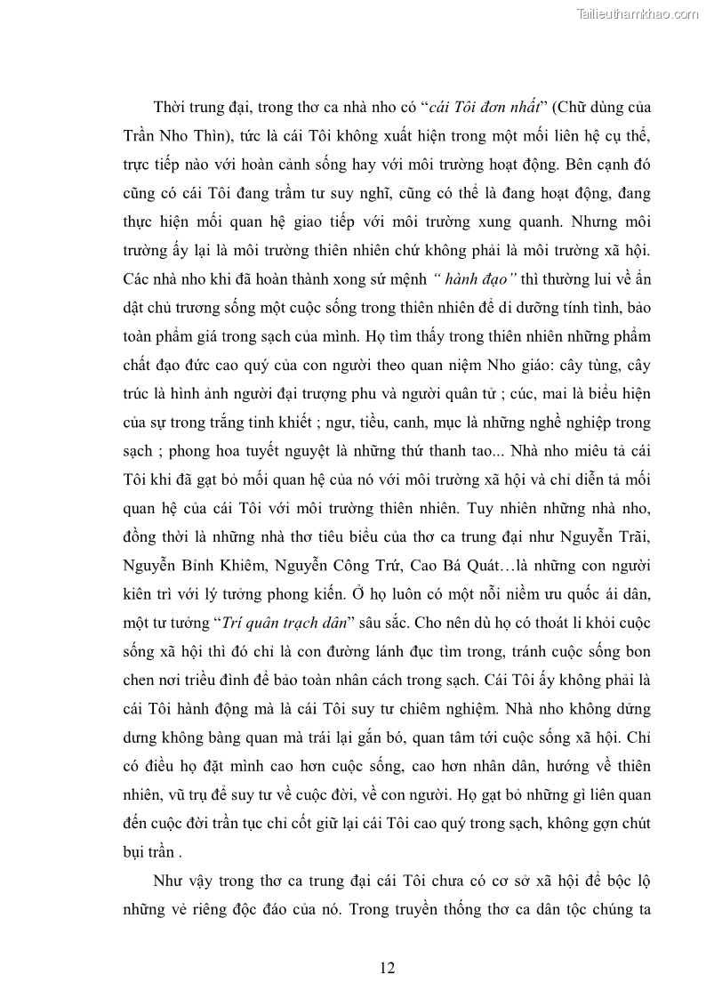 Luận văn thạc sĩ văn học Phong cách nghệ thuật thơ Vũ Hoàng Chương - 2 Trang 13