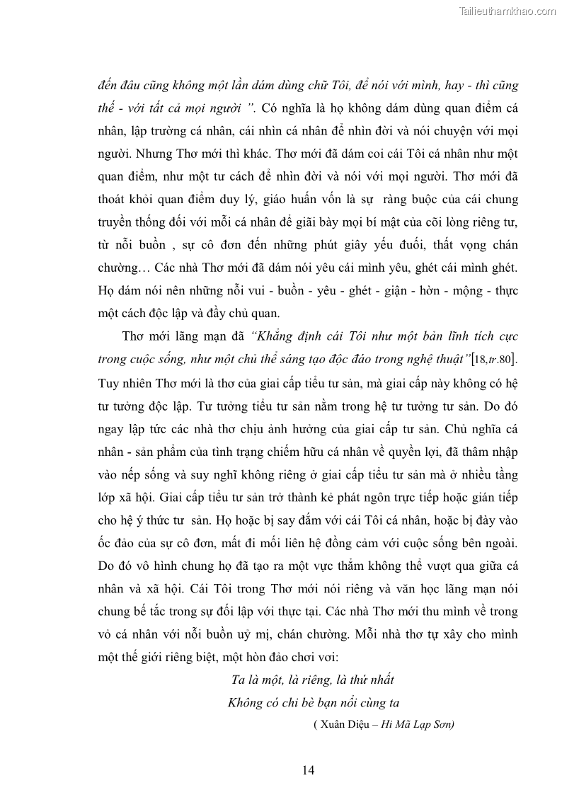 Luận văn thạc sĩ văn học Phong cách nghệ thuật thơ Vũ Hoàng Chương - 2 Trang 15