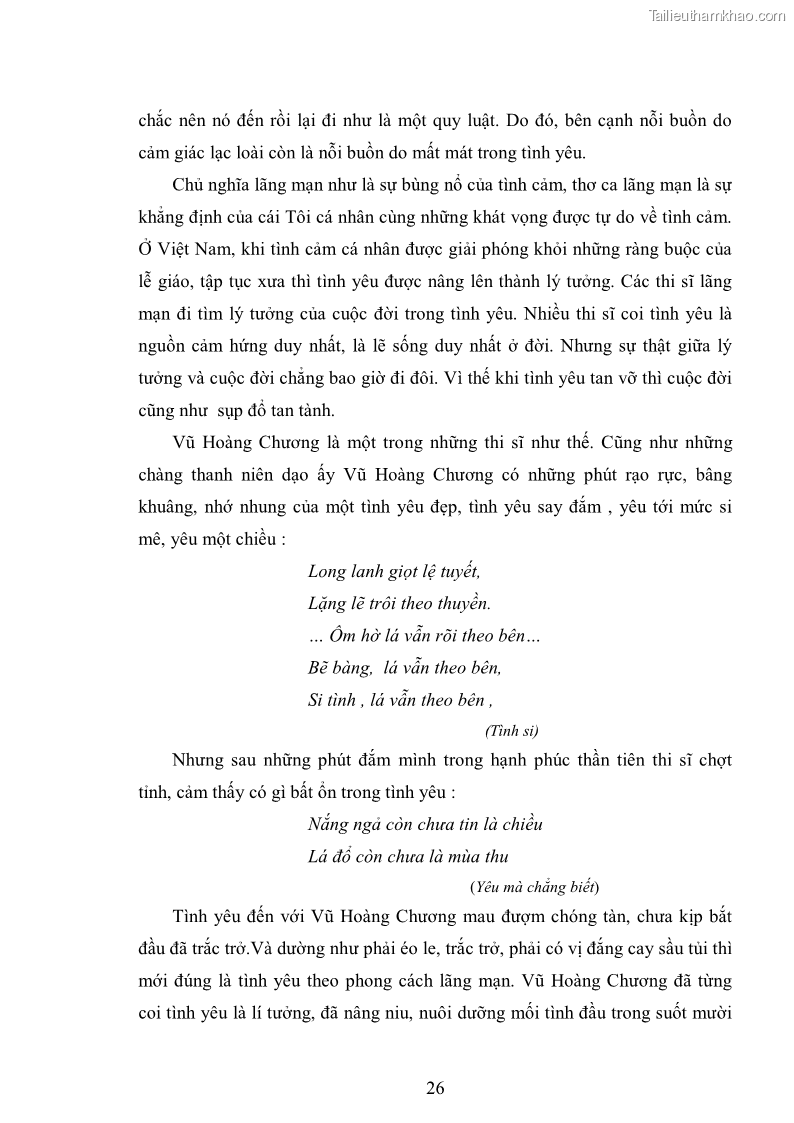 Luận văn thạc sĩ văn học Phong cách nghệ thuật thơ Vũ Hoàng Chương - 3 Trang 27