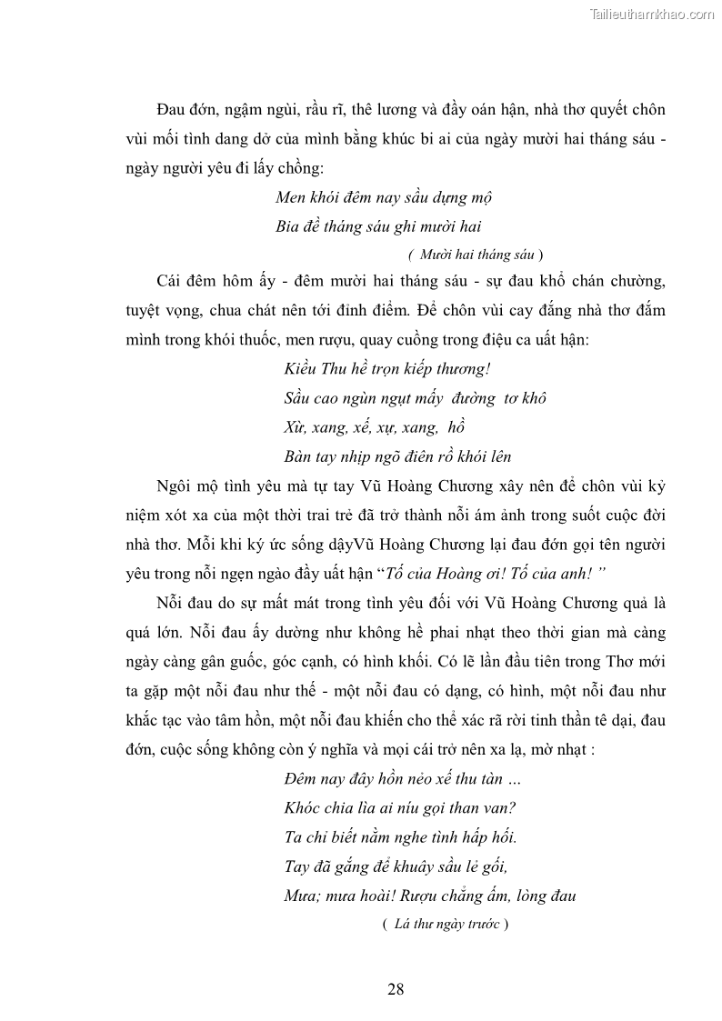 Luận văn thạc sĩ văn học Phong cách nghệ thuật thơ Vũ Hoàng Chương - 3 Trang 29