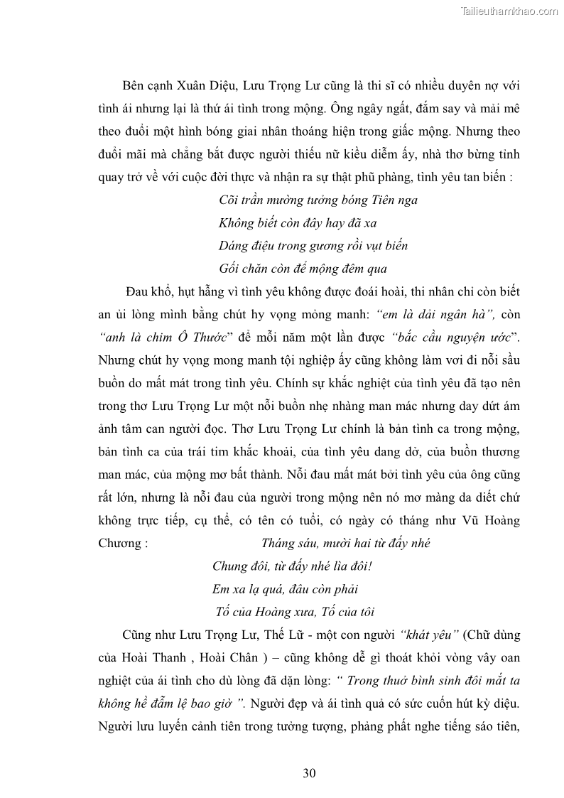 Luận văn thạc sĩ văn học Phong cách nghệ thuật thơ Vũ Hoàng Chương - 3 Trang 31