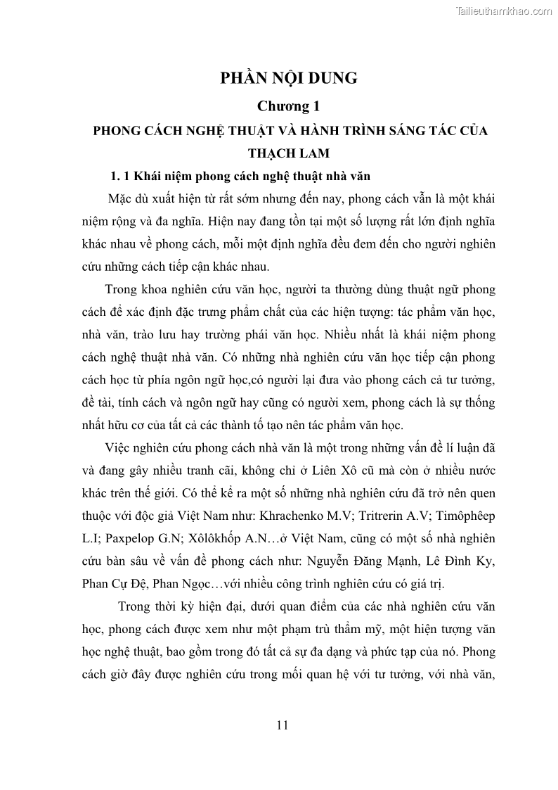 Luận văn thạc sĩ văn học Phong cách nghệ thuật truyện ngắn Thạch Lam - 2 Trang 13