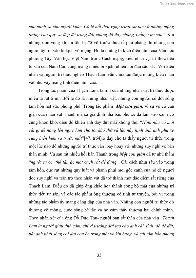 Luận văn thạc sĩ văn học Phong cách nghệ thuật truyện ngắn Thạch Lam - 3 Trang 35