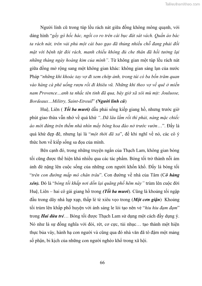 Luận văn thạc sĩ văn học Phong cách nghệ thuật truyện ngắn Thạch Lam - 6 Trang 68