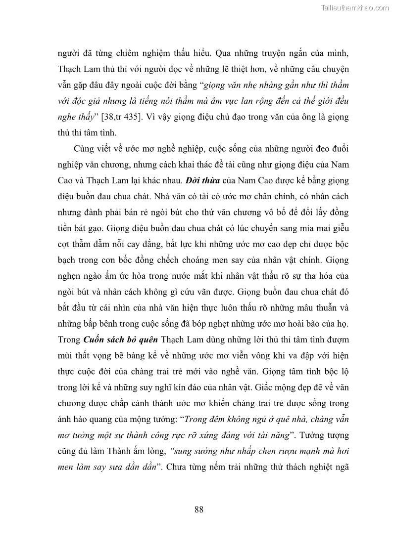 Luận văn thạc sĩ văn học Phong cách nghệ thuật truyện ngắn Thạch Lam - 8 Trang 90
