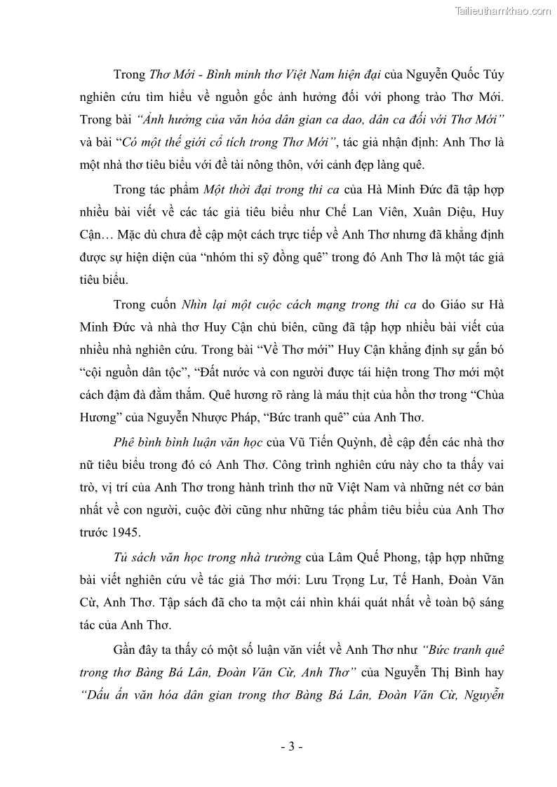 Luận văn thạc sĩ văn học Phong cách thơ Anh Thơ - 1 Trang 8