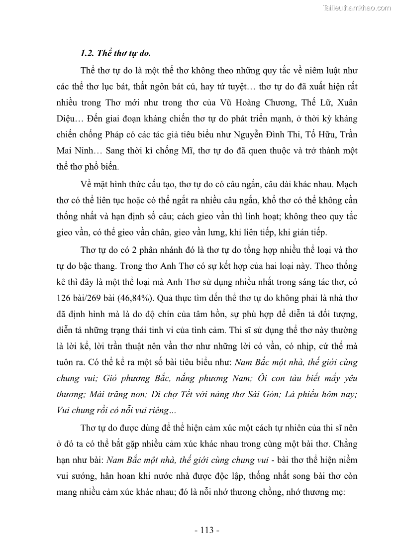 Luận văn thạc sĩ văn học Phong cách thơ Anh Thơ - 10 Trang 118