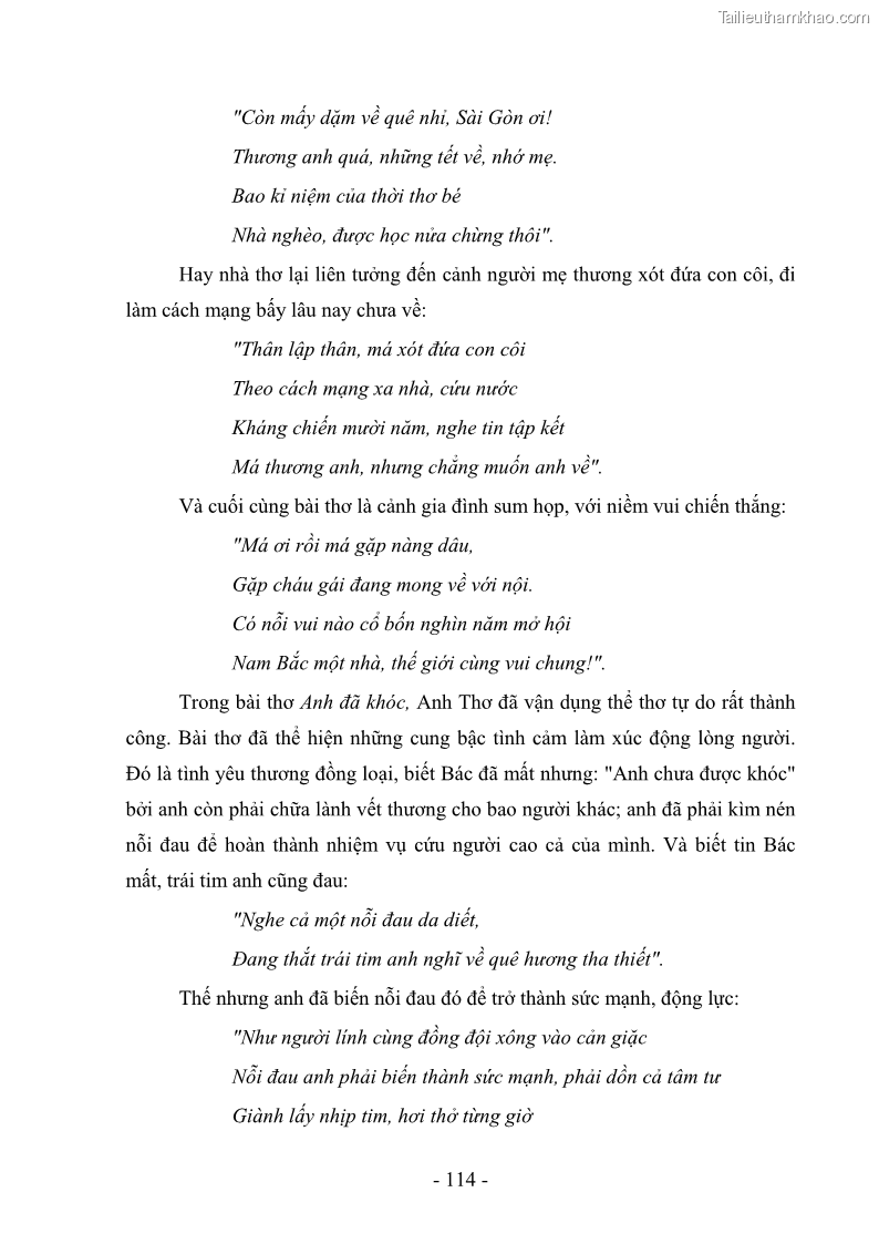 Luận văn thạc sĩ văn học Phong cách thơ Anh Thơ - 10 Trang 119