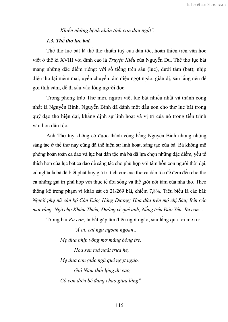 Luận văn thạc sĩ văn học Phong cách thơ Anh Thơ - 10 Trang 120