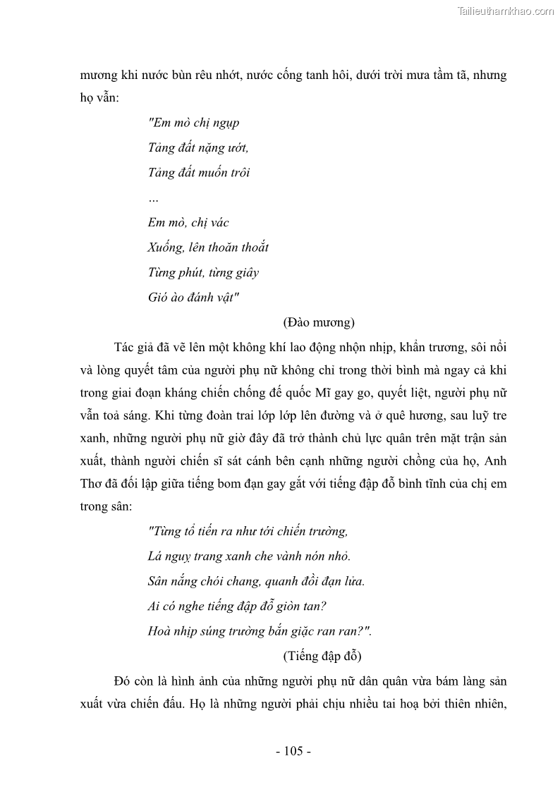 Luận văn thạc sĩ văn học Phong cách thơ Anh Thơ - 10 Trang 110