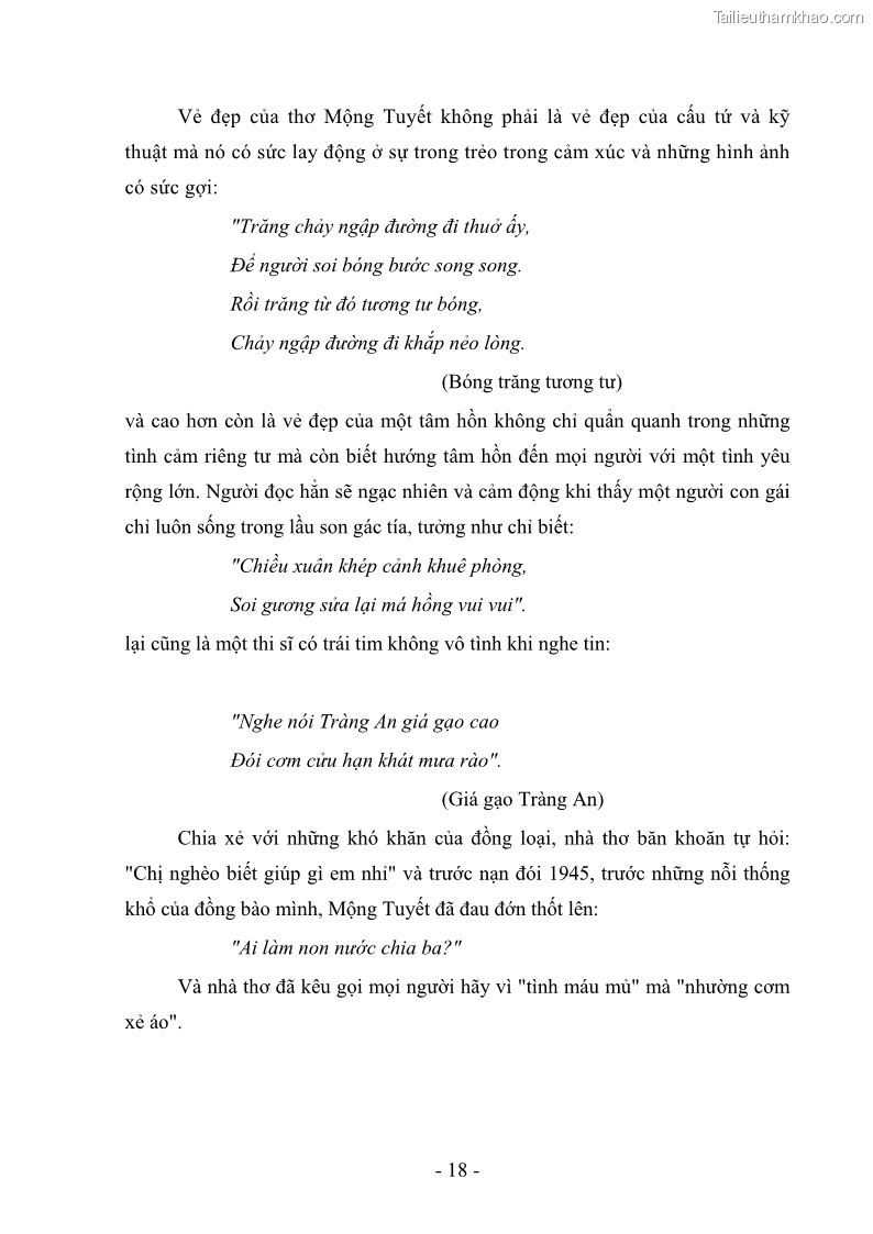 Luận văn thạc sĩ văn học Phong cách thơ Anh Thơ - 2 Trang 23