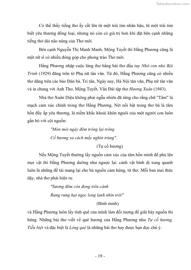 Luận văn thạc sĩ văn học Phong cách thơ Anh Thơ - 2 Trang 24
