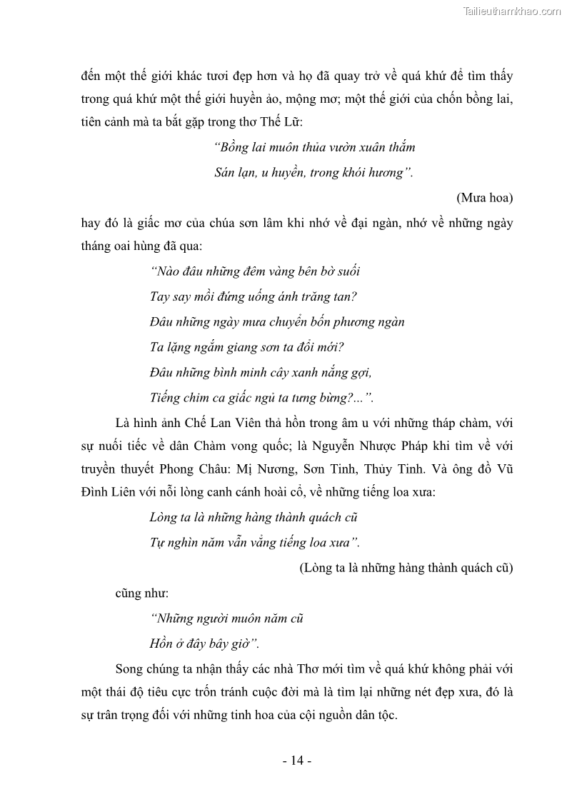 Luận văn thạc sĩ văn học Phong cách thơ Anh Thơ - 2 Trang 19