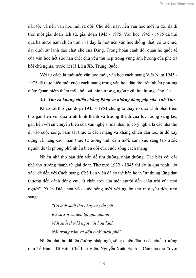 Luận văn thạc sĩ văn học Phong cách thơ Anh Thơ - 3 Trang 28