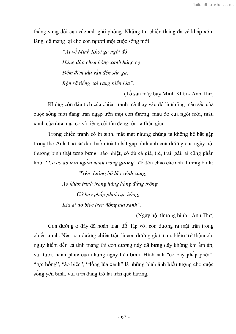 Luận văn thạc sĩ văn học Phong cách thơ Anh Thơ - 6 Trang 72